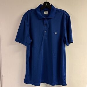 IZOD Golf Blue Short Sleeve Golf Polo Shirt Size M